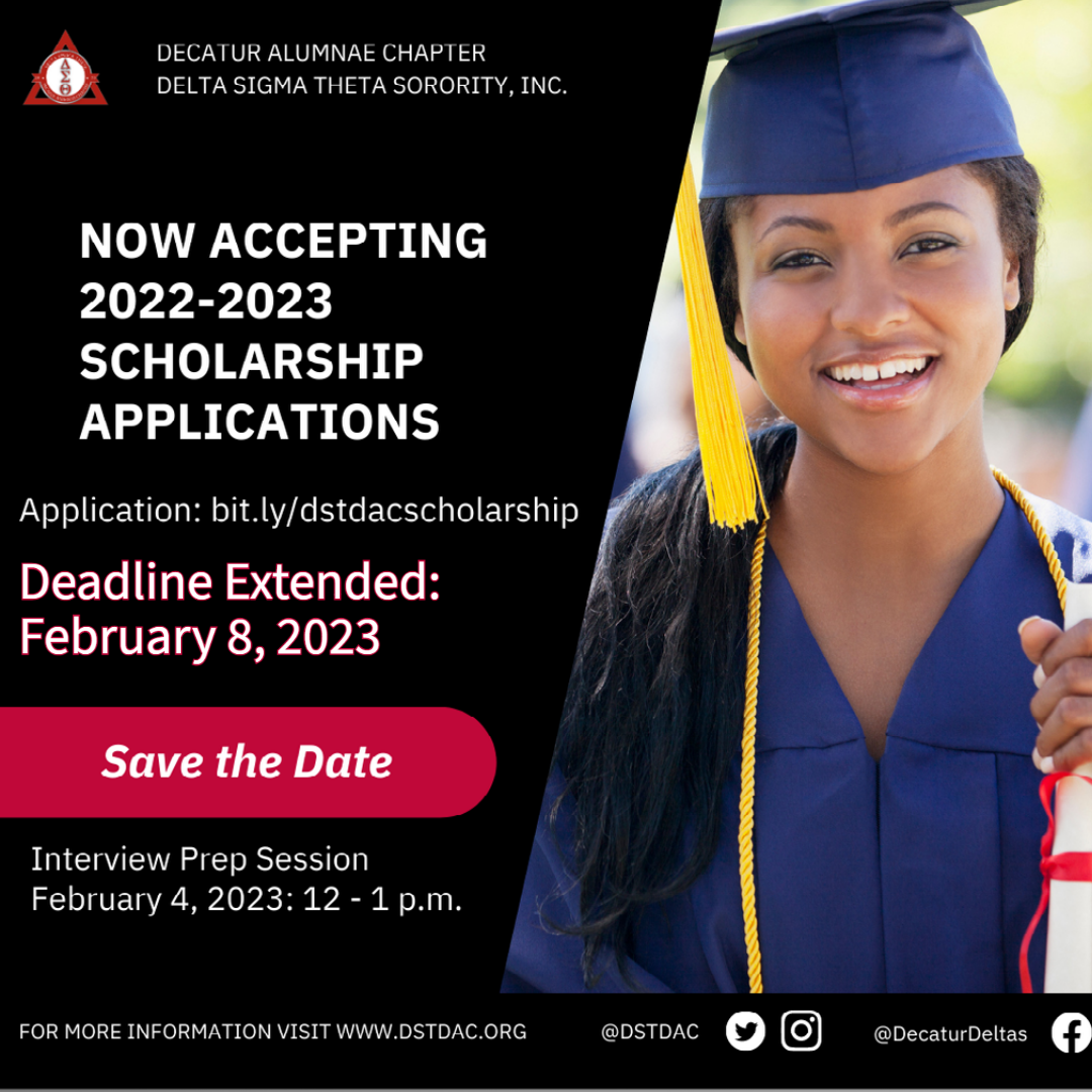 Scholarship Application 2022 23 Decatur Alumnae Chapter Of Delta Sigma Theta 