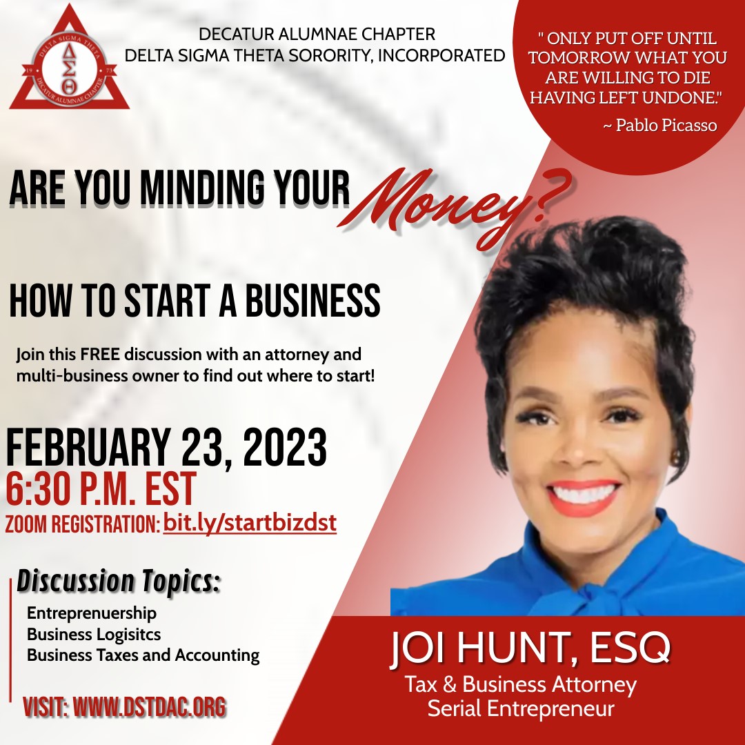 Are You Minding Your Money? – Decatur Alumnae Chapter of Delta Sigma Theta